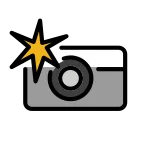 Camera With Flash SVG Icon